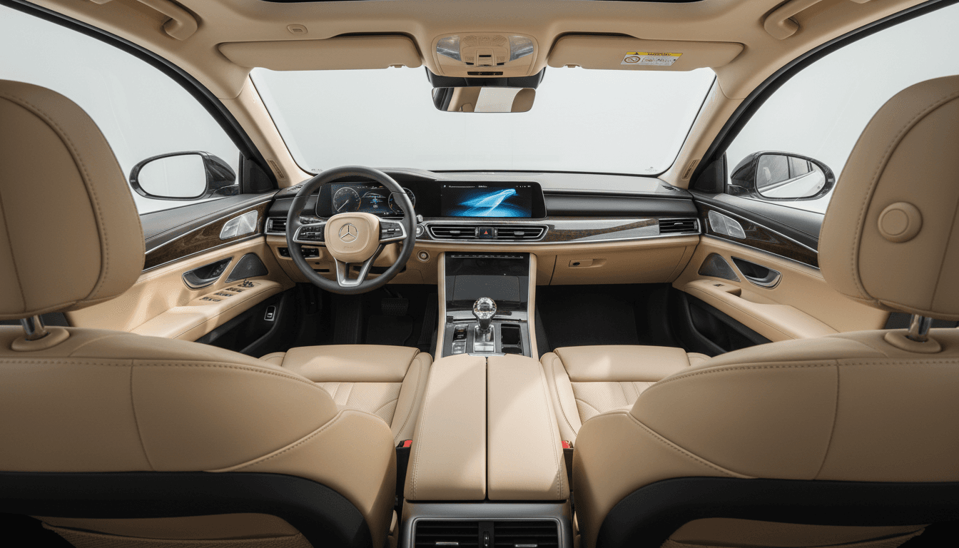 Spotless car interior after professional detailing service